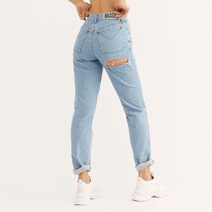 NWT: The Ragged Priest Back Slash Mom Jeans